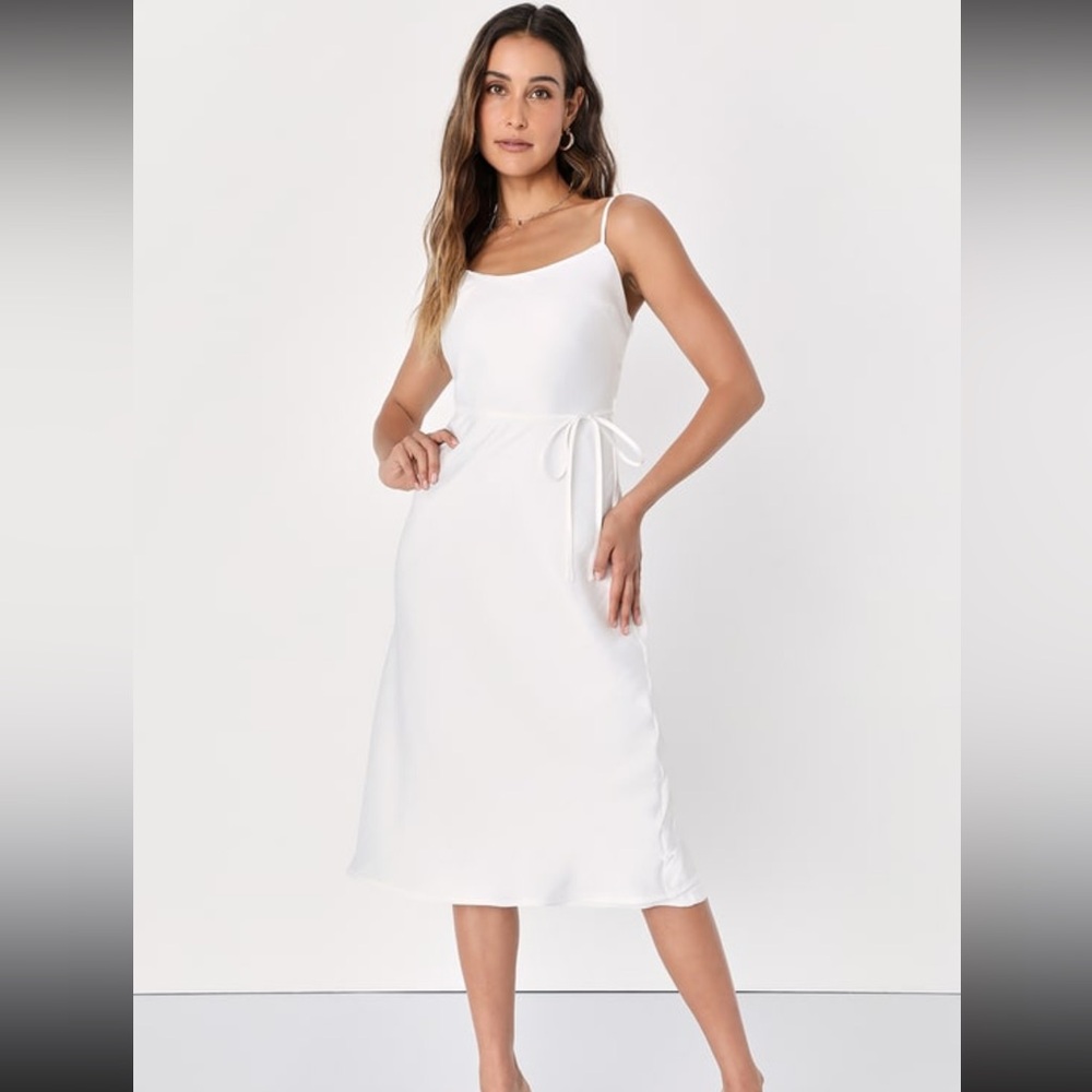 Brand new white slip dress